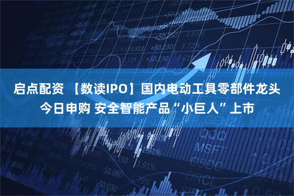 启点配资 【数读IPO】国内电动工具零部件龙头今日申购 安全智能产品“小巨人”上市
